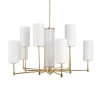 Sypialniany żyrandol Empoli EMP-ZW-10 (Z) abażury tuby białe mosiądz