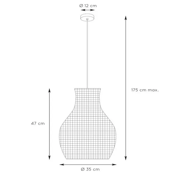 Wisząca lampa boho ALBAN 03438/35/30 Lucide pleciona czarny