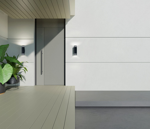 Lampa ścienna na taras Fondo OWL-2067-2-4K Italux LED 14W 4000K IP54 czarny