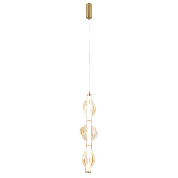 Glamour zwisowa lampa Elva 18214 LED 22W 3000K szklana bursztynowy
