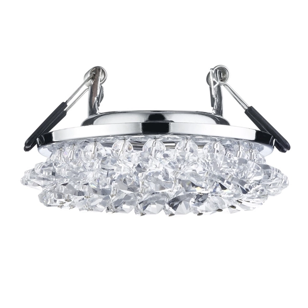 Okrągły wpust glamour Dolomite 651700152 srebrne oczko do biura