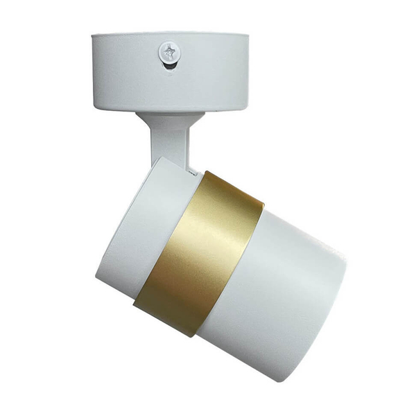 Lampa reflektorowa natynkowa Antillo LP-770/1W WH spot regulowana pojedyncza złoty biały