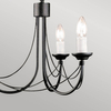 Świecznikowa lampa wisząca Carisbrooke CB3-BLACK Elstead potrójna czarna