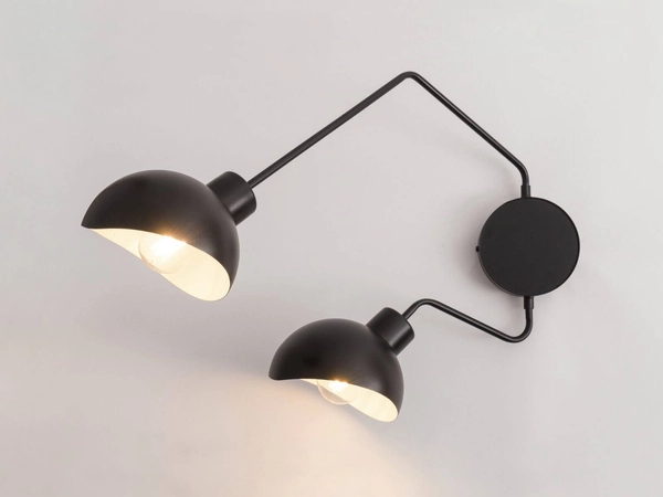 Podwójny kinkiet pokojowy Roy industrialna lampa czarna