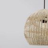 Rattanowa lampa wisząca REYNOSA LE42945 kulista beżowa czarna outlet