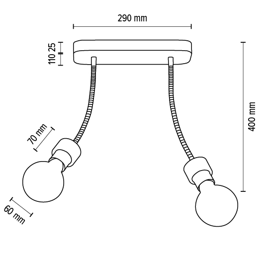 Loftowa lampa sufitowa ALLUMER FLEX 5414274 metalowa peszle czarne drewno