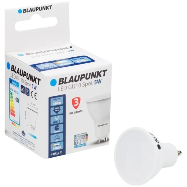 Żarówka ledowa Blaupunkt GU10-5W-NW 5W metal biała 