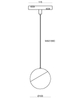 Lampa wisząca Magneto Abigali-LWQ-M23G LED 7W 3000K kula ball złota biała
