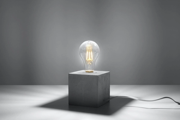 Stojąca LAMPKA betonowa ABEL SL.0683 stołowa LAMPA kostka szara