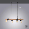 Wisząca lampa skandynawska Canop drewniana belka do salonu