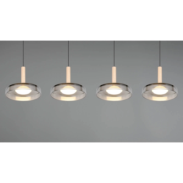 Lampa wisząca na belce CELESTE 354910432 Trio LED 28W 3000K czarny srebrny