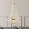 Kryształowa lampa wisząca Granso 106119 do jadalni crystal złota
