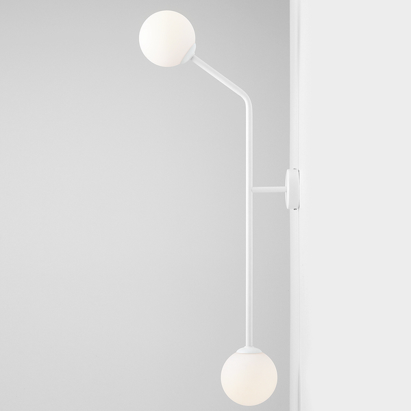 Modernistyczny kinkiet PURE 1064D_2 Aldex szklane kule balls białe