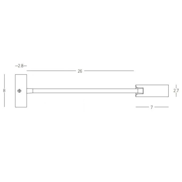 Minimalistyczny kinkiet ścienny 22050 LED 3W 3000K do czytania biały