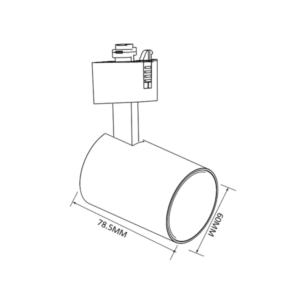 LAMPA sufitowa SNOW LP-731/1R WH Light Prestige metalowa OPRAWA tuba do 1-fazowego systemu szynowego biała