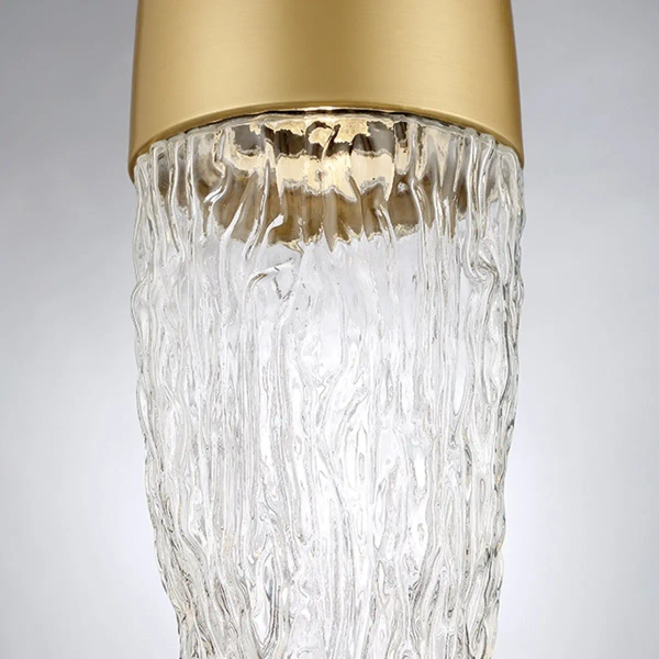 Szklana lampa wisząca Ecrou QN-ECROU-1P-BG LED 10W 3000K do salonu złoty