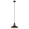Industrialna LAMPA wisząca FREYA MDM-2315/1 M BK+GD Italux metalowa OPRAWA zwis loft czarny złoty