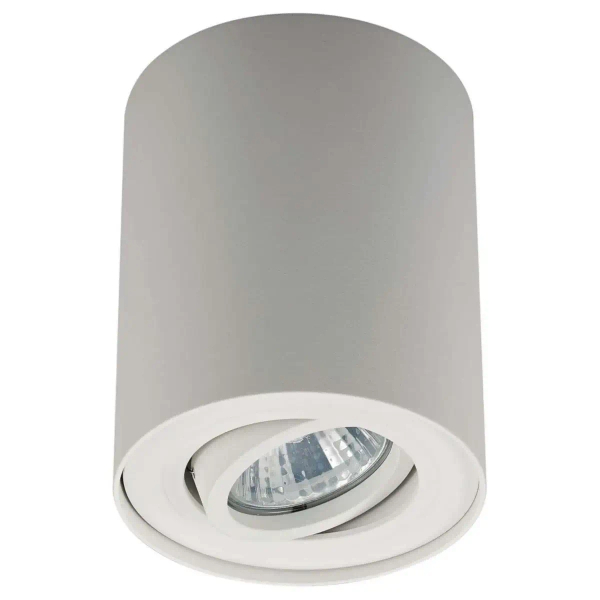 Nastropowa lampa sufitowa Rondoc oczko metalowe białe