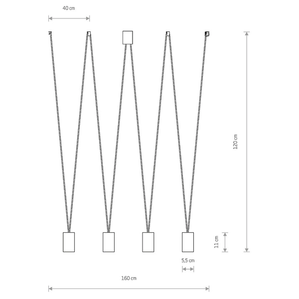 Czarna lampa wisząca More Tone 7822 minimalistyczna do sypialni