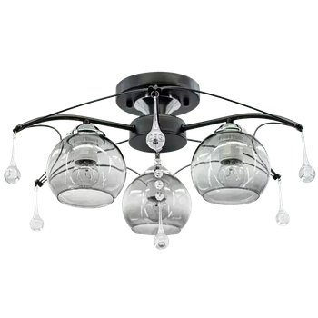 Sufitowa lampa glamour 1985/3 BL 8C nad łóżko chrom czarna