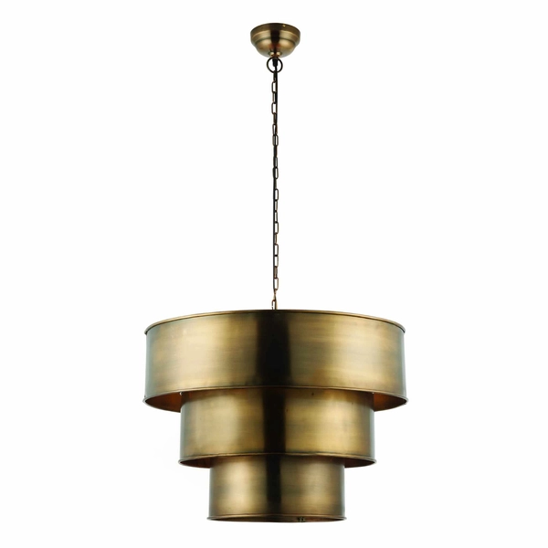 Industrialna lampa Morad 69783 Endon wisząca na łańcuchu mosiądz