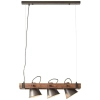 Potrójna lampa wisząca Plow 82173/46 loftowa drewniana czarna