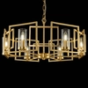 Lampa wisząca metalowa oprawa zwis na łańcuchu złoty BOWI OUTLET