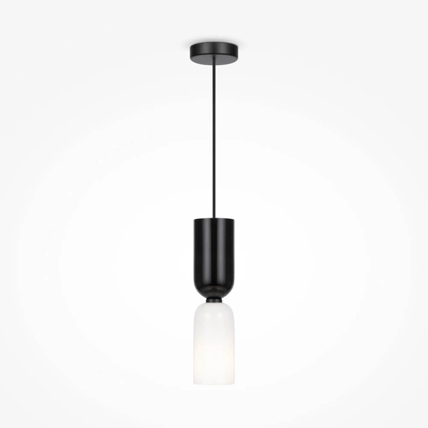 Zwisająca lampa kuchenna Memory MOD177PL-01B Maytoni czarna biała