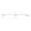 6-punktowa lampa reflektorowa Mono 7770 metalowa do salonu czarna