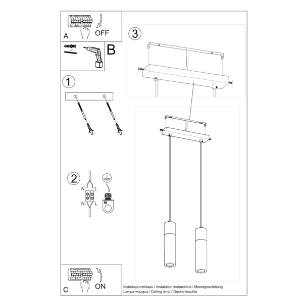 Betonowa lampa wisząca SL.0966 do kuchni betonowa drewniana