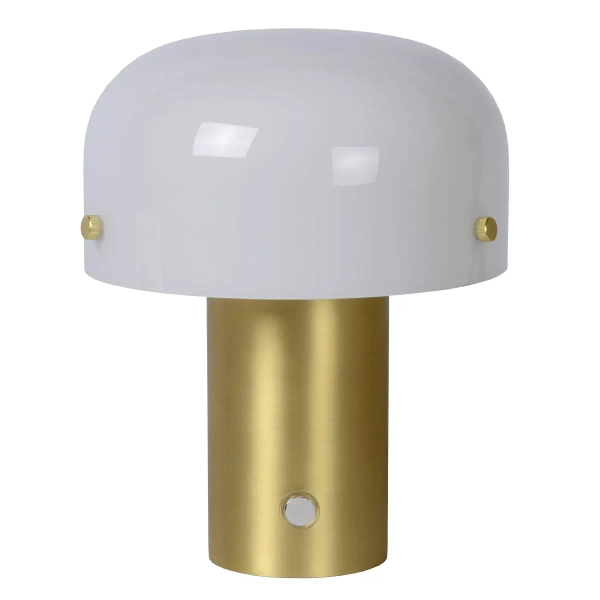 Stołowa lampka TIMON 05538/01/02 Lucide grzybek do salonu złota biała