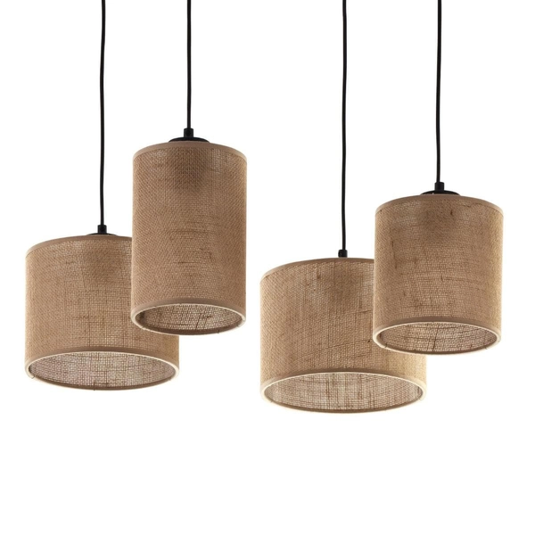 Zwisowa lampa ekologiczna Juta 6585 TK Lighting jutowa brązowa