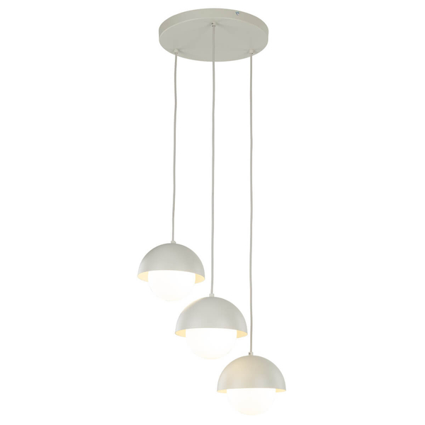 Lampa wisząca do salonu Bono 10206 kaskada bańki beżowa biała