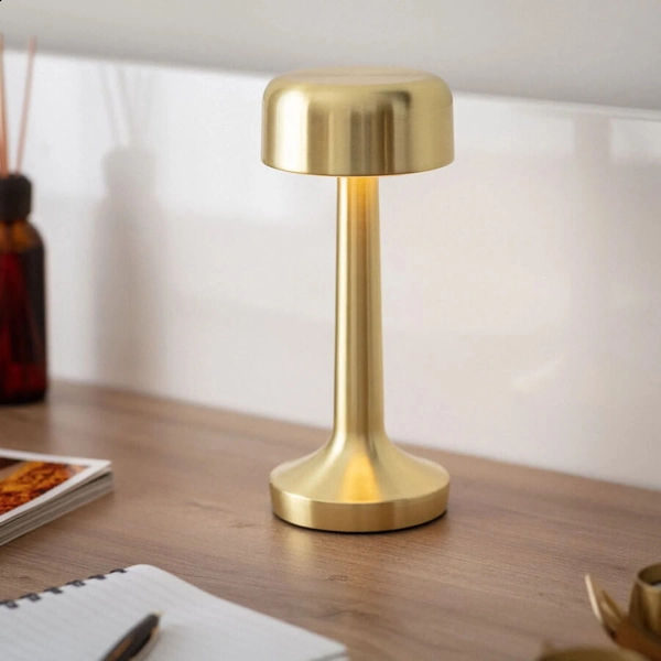 Lampka stołowa Resta Abigali-TL-USB-CCT-RS Abigali LED 3W 3000-6000K złota