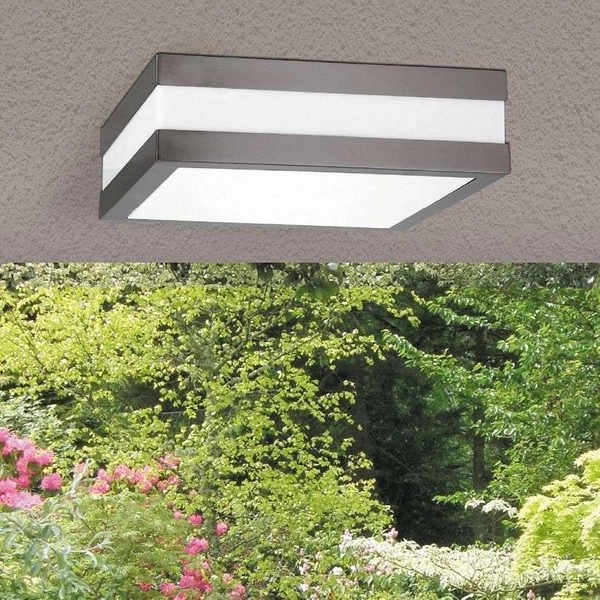 Zewnętrzna LAMPA sufitowa stropowa STUTTGART 8685 Rabalux plafon OPRAWA kwadratowa outdoor IP44 grafitowa