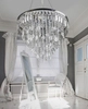 Sufitowa lampa glamour Kalabria z kryształami chrom crystal