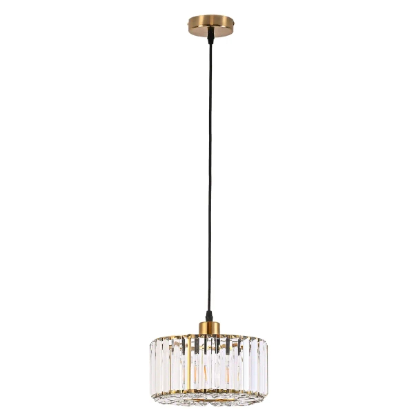 Wiszący żyrandol salonowy Vetro LP-2910/1P GD round okrągły złoty