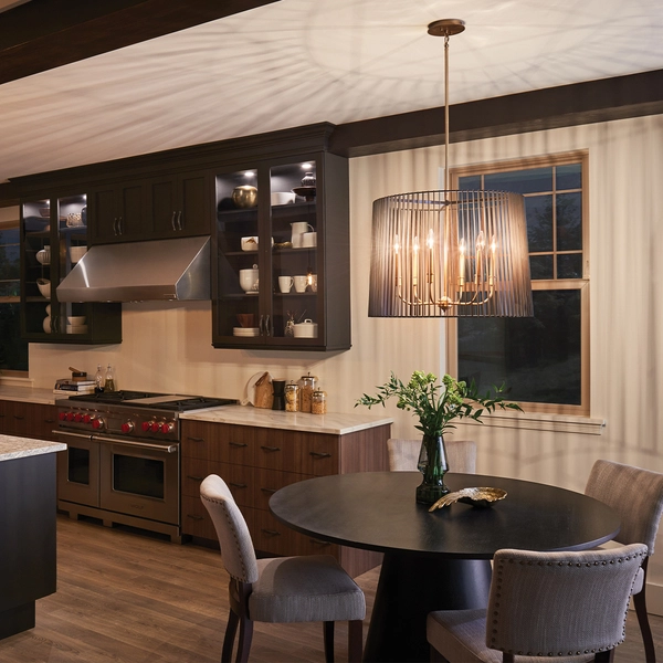 Żyrandol wiszący QN-LINARA-6P-BK pręciki metalowa czarny