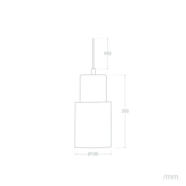 Podłużna lampa wisząca Vita ABR-ZE27-VITA-S nowoczesna szara