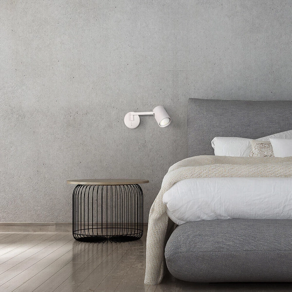 Regulowana lampa ścienna Snow LP-731/1WL WH sypialniany kinkiet do czytania biały