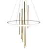 Wisząca lampa salonowa Luna 8979 Amplex pierścień nad stół mosiądz