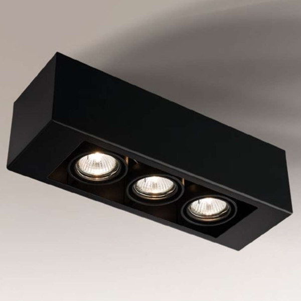 LAMPA sufitowa SETO 1138 Shilo natynkowa OPRAWA reflektorowa czarna