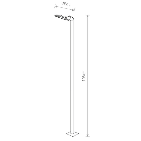 Ledowy słupek PATHWAY 9252 zewnętrzna lampa 24W 3000K czarna