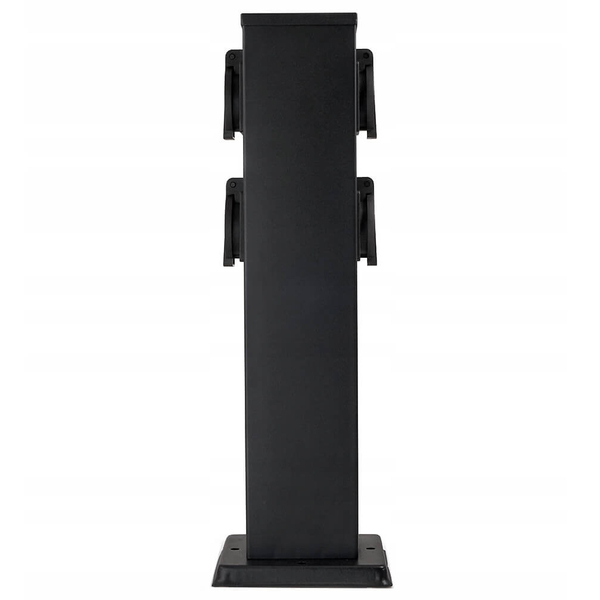 Metalowy słupek zewnętrzny Nesto 8318 SuperLED z gniazdkami IP44 czarny