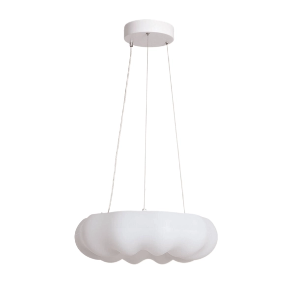 Wisząca lampa okrągła Bellissima ABR-LWBSS36W do salonu biała