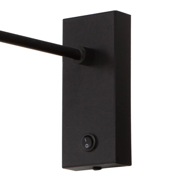 Ledowa lampa ścienna Roll 50928102 Kaspa 4,2W 3000K regulowana czarna