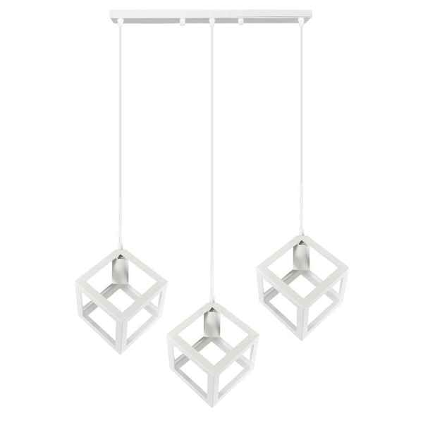 LAMPA wisząca SWEDEN 310361 Polux metalowa OPRAWA listwa zwis kaskada klatki kostki czarne