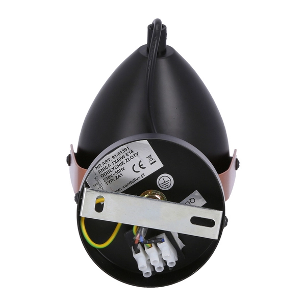 Kinkiet ścienny Anica 91-81391 Candellux z regulacją czarny miedziany