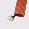 Podłużna lampa wisząca KARBON SL.1630 tuba ryflowana terakota