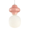 Szklana lampa wisząca Latera PND-94331-1L-PK ceramika różowa